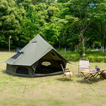 Oxford Bell Tent 9.8’/13.1’ with Stove Jack for Family Camping
