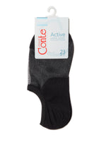 Conte Active Cotton Ultra-Short Women's Socks with Sheer Mesh Insert | #18S-4SP(000)