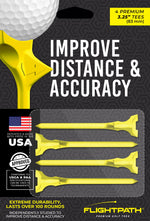 FlightPath Yellow Golf Tees | Pack of 4