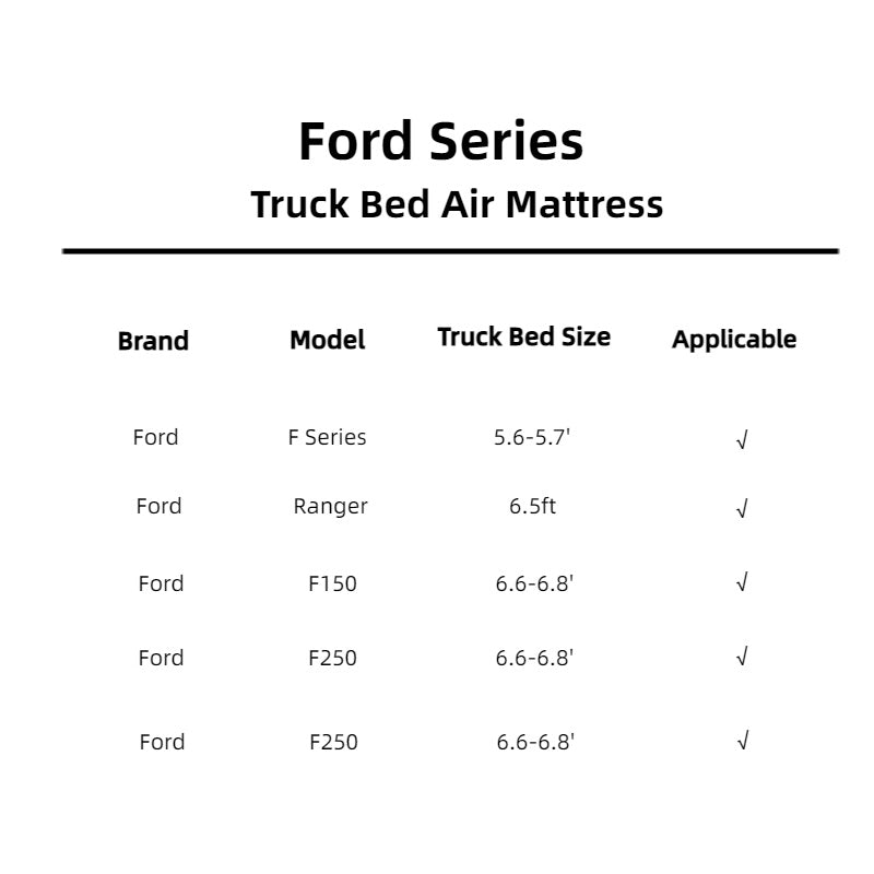 DikaSun Ford  5.5-5.8ft | 6-6.5' Truck Bed Air Mattress