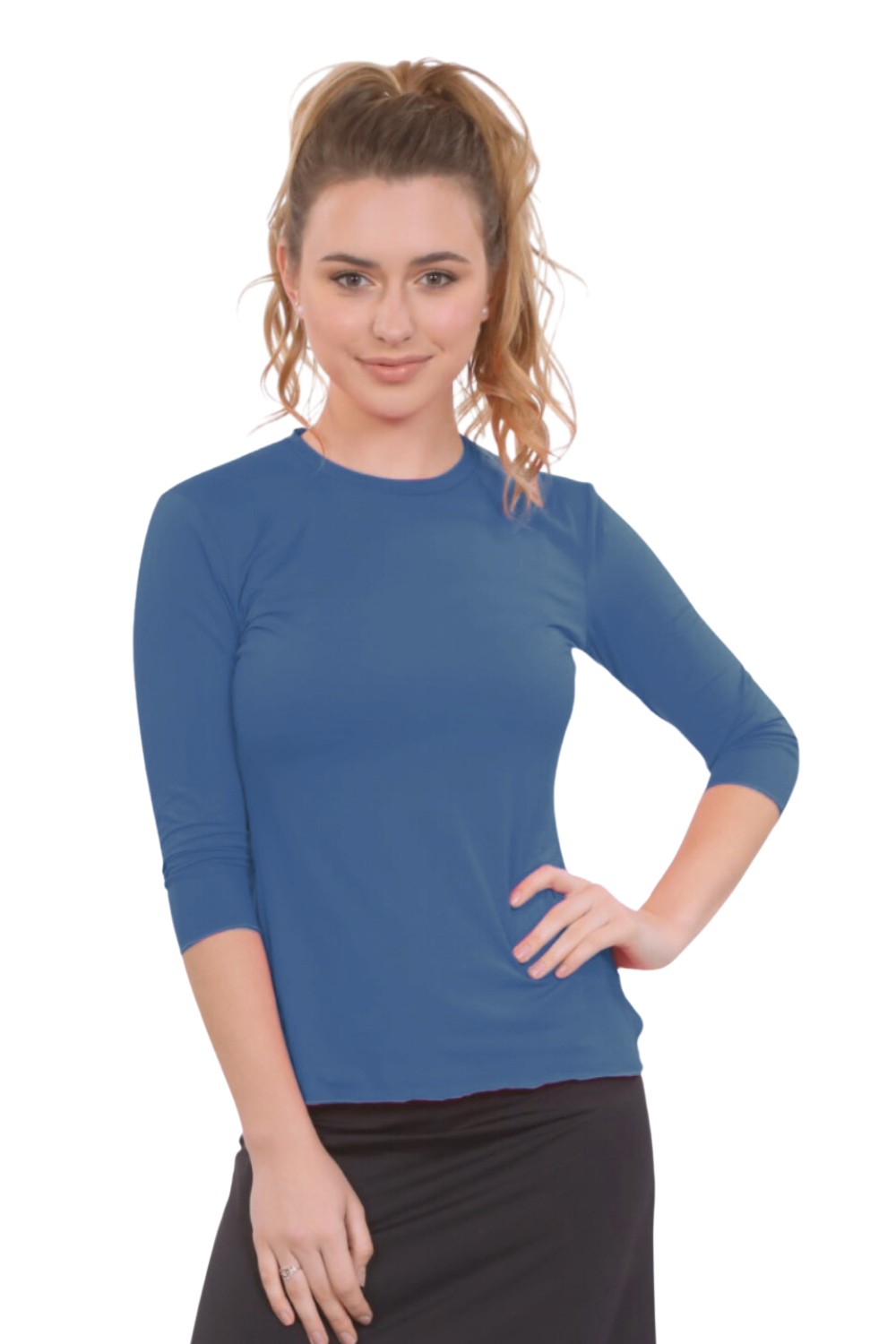 Relaxed Fit 3/4 Sleeve Swim & Exercise Top | Quick-Dry UPF 50+ Protection