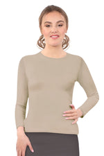 Modest Crew Neck Layering Shell | Long Sleeve Comfort Layer