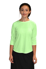 Modest Athletic Moisture-Wicking Performance Top with 3/4 Sleeves