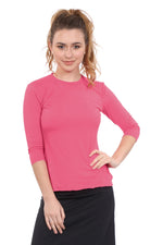 Relaxed Fit 3/4 Sleeve Swim & Exercise Top | Quick-Dry UPF 50+ Protection
