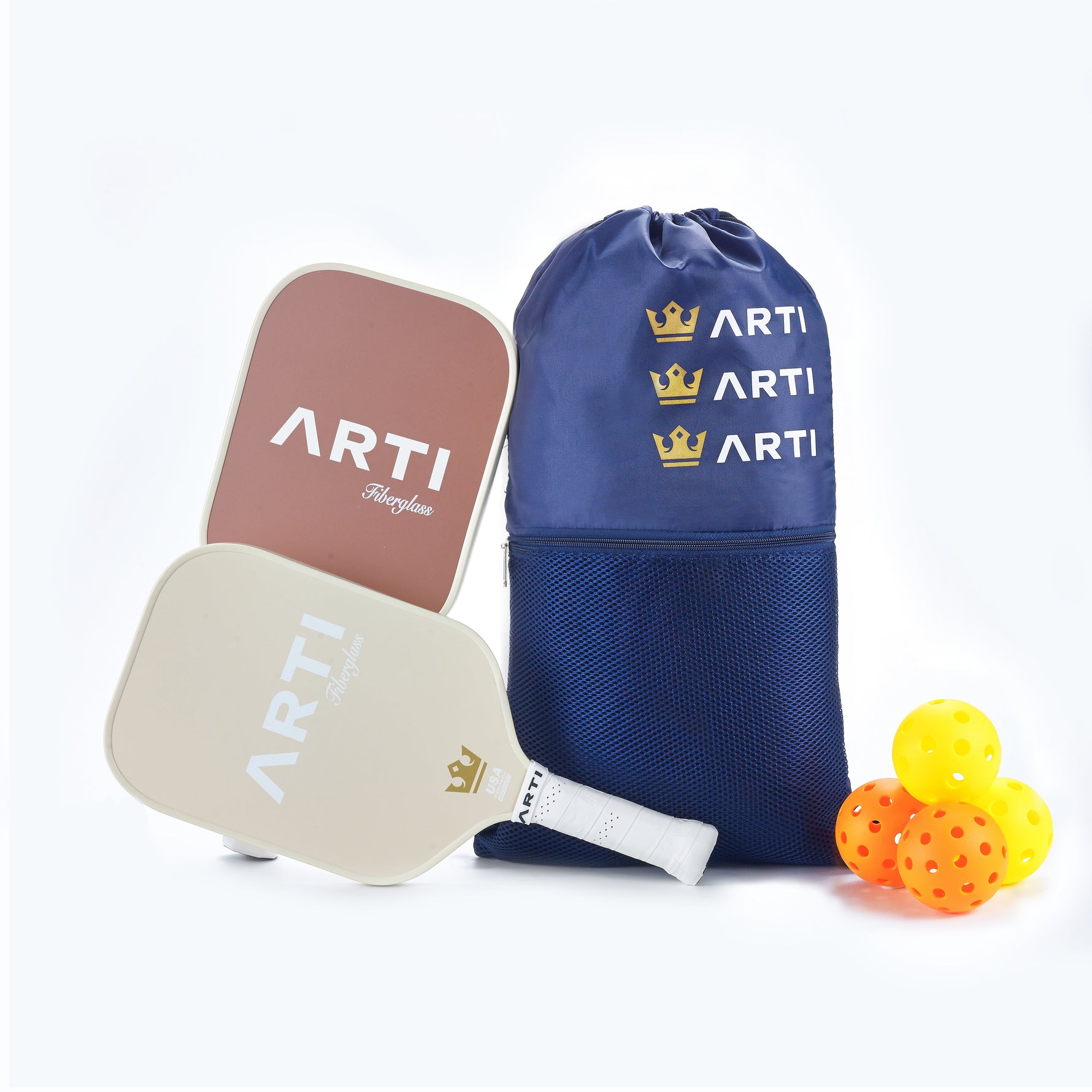 ARTI Fiberglass "Sandstorm" Pickleball Paddle Set | USA Pickleball Approved