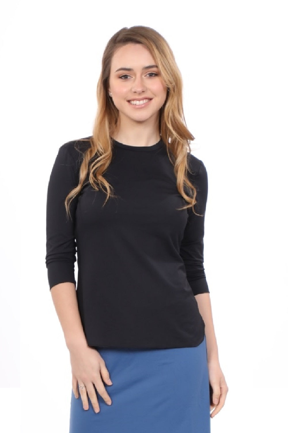 Relaxed Fit 3/4 Sleeve Swim & Exercise Top | Quick-Dry UPF 50+ Protection