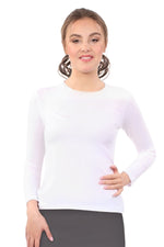 Modest Crew Neck Layering Shell | Long Sleeve Comfort Layer