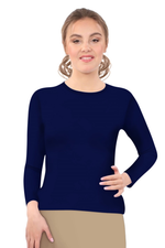 Modest Crew Neck Layering Shell | Long Sleeve Comfort Layer