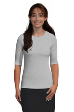 Fitted Layering Shell | Modest Round Neck with Elbow Sleeves