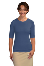 Fitted Layering Shell | Modest Round Neck with Elbow Sleeves