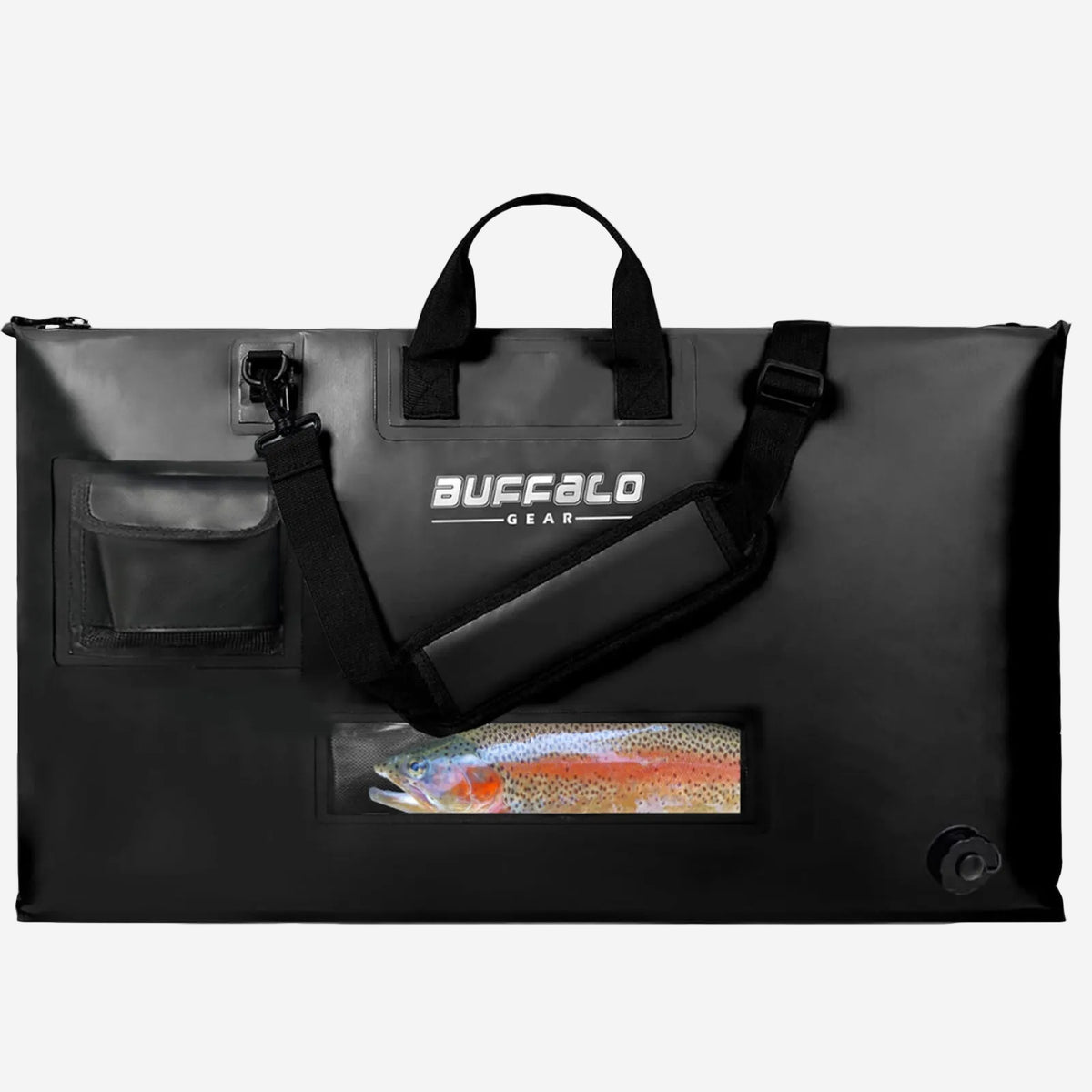 32" Waterproof Fish Bag with Aerator Pocket for Live Bait