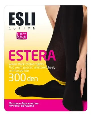 Conte/Esli Estera 300 Den 74% Cotton Warm Opaque Women's Tights | 14С-65СПЕ