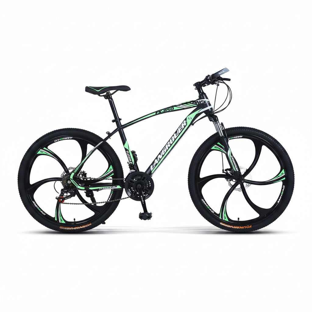 Cross-Country 24"/26" Bike with Shock-Absorbing Spring Fork and Carbon Frame