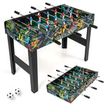 37" Mini Foosball Table 2-in-1 Game Table with Detachable Legs for Tabletop | Black