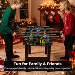 37" Mini Foosball Table 2-in-1 Game Table with Detachable Legs for Tabletop | Black