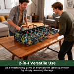 37" Mini Foosball Table 2-in-1 Game Table with Detachable Legs for Tabletop | Black