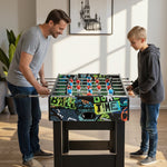 37" Mini Foosball Table 2-in-1 Game Table with Detachable Legs for Tabletop | Black