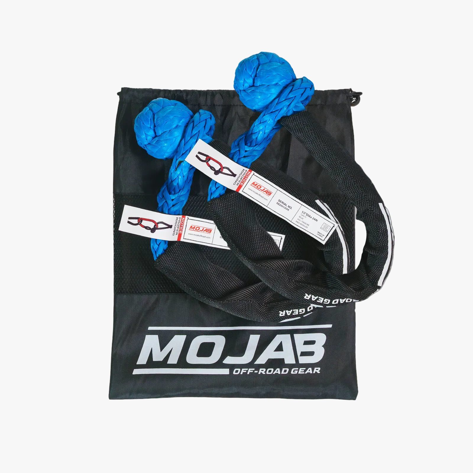 Soft Shackle 1/2'' x 24” with Sleeve and Bag (Set of 2 Shackles) | Lifetime Warranty