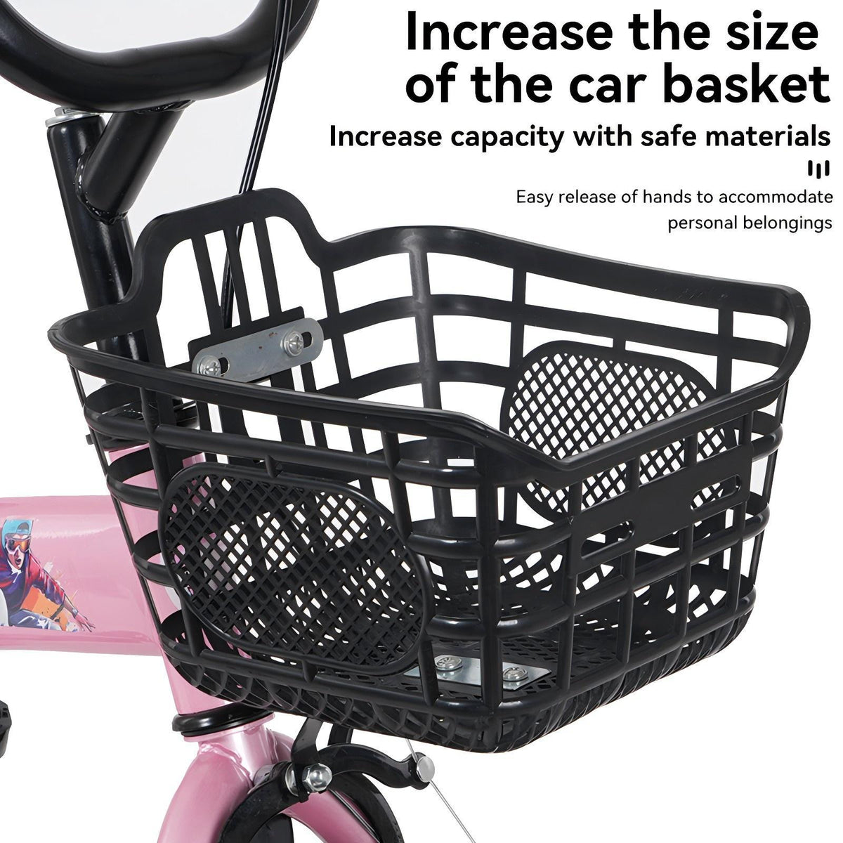 16" Sporty Kids Bike with Training Wheels and Stand Adjustable Saddle | Aged 4-8 Years (Tall Height 41-46")