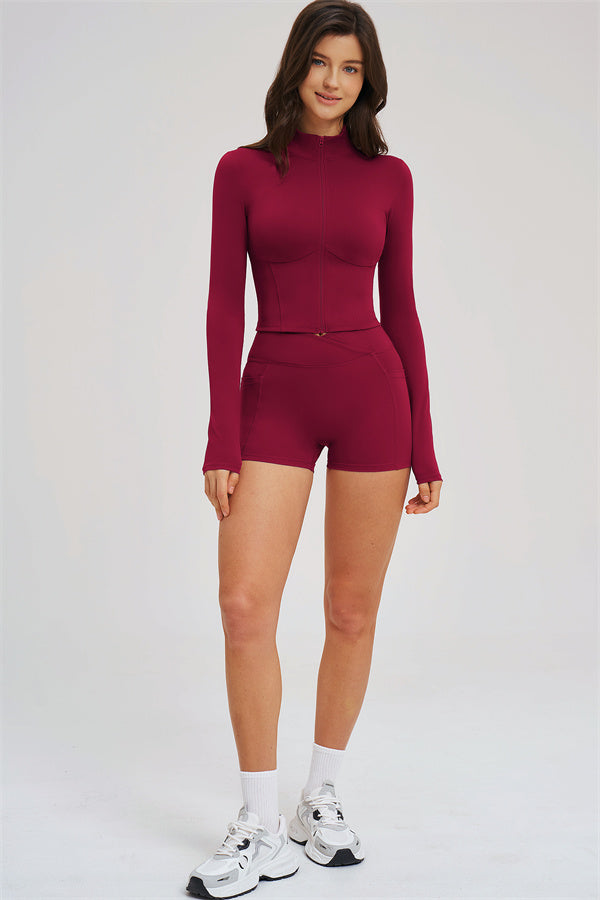 The Sizzle Zip Jacket Shorts | 2-Piece Set