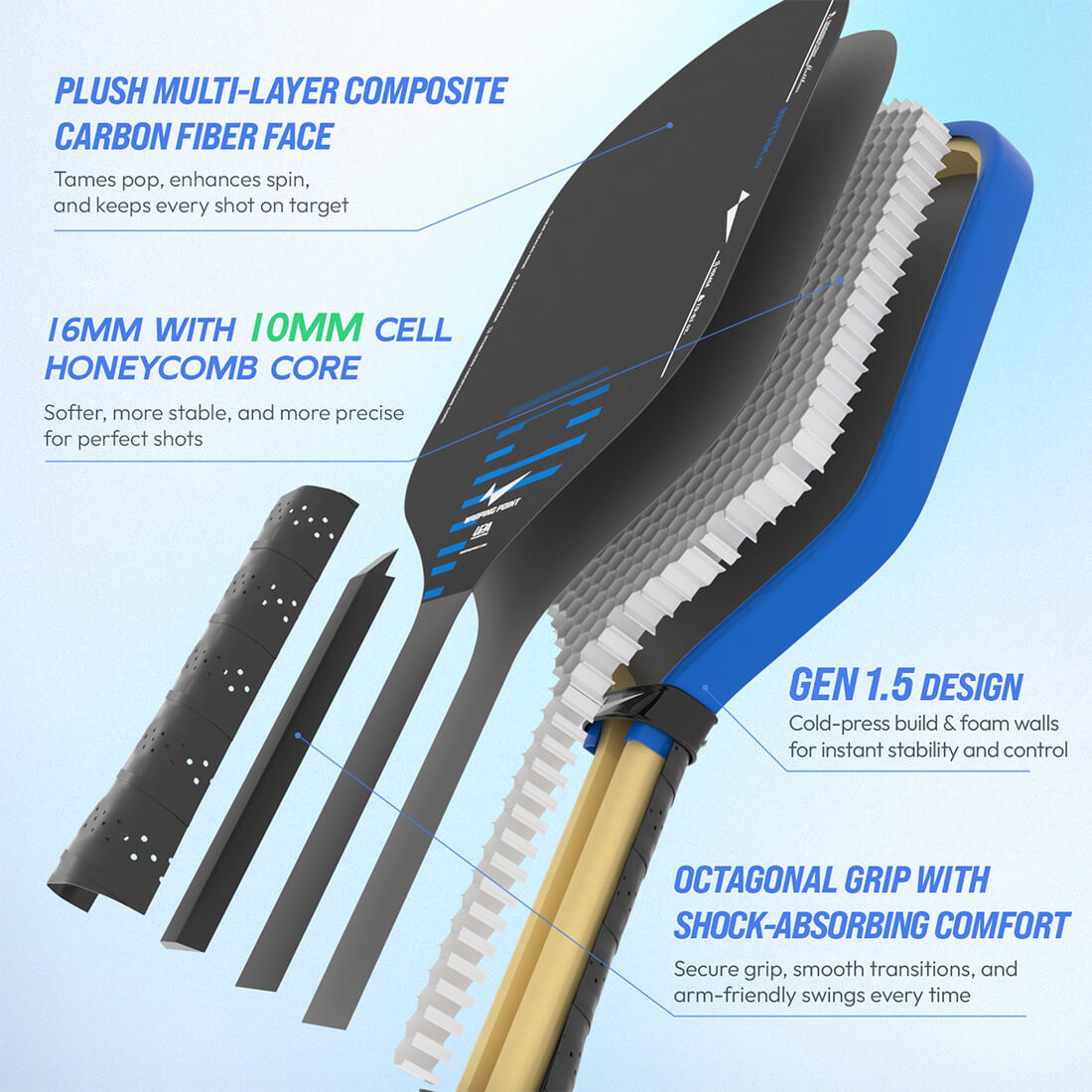 Rhythm Pickleball Paddle | Hybrid