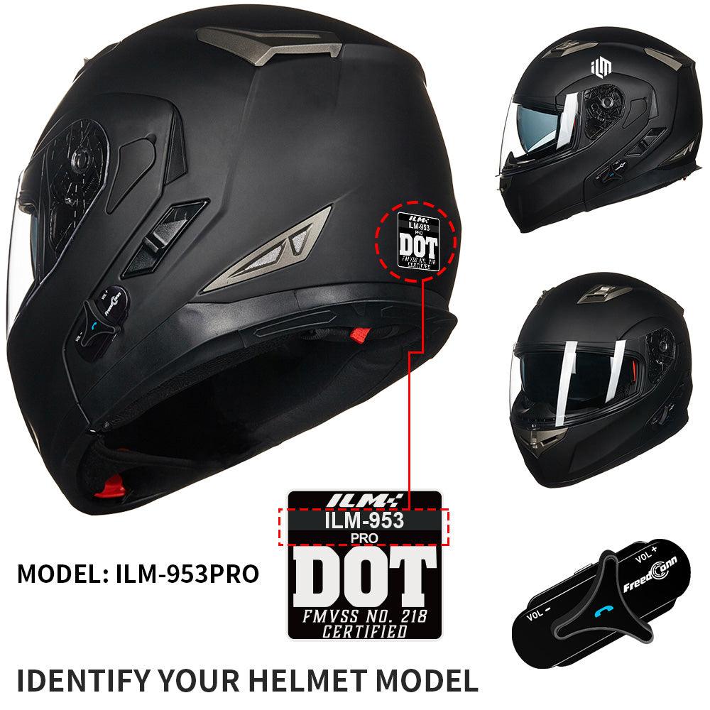 ILM Bluetooth Integrated Modular Flip-Up Full Face Motorcycle Helmet | Model 953PRO
