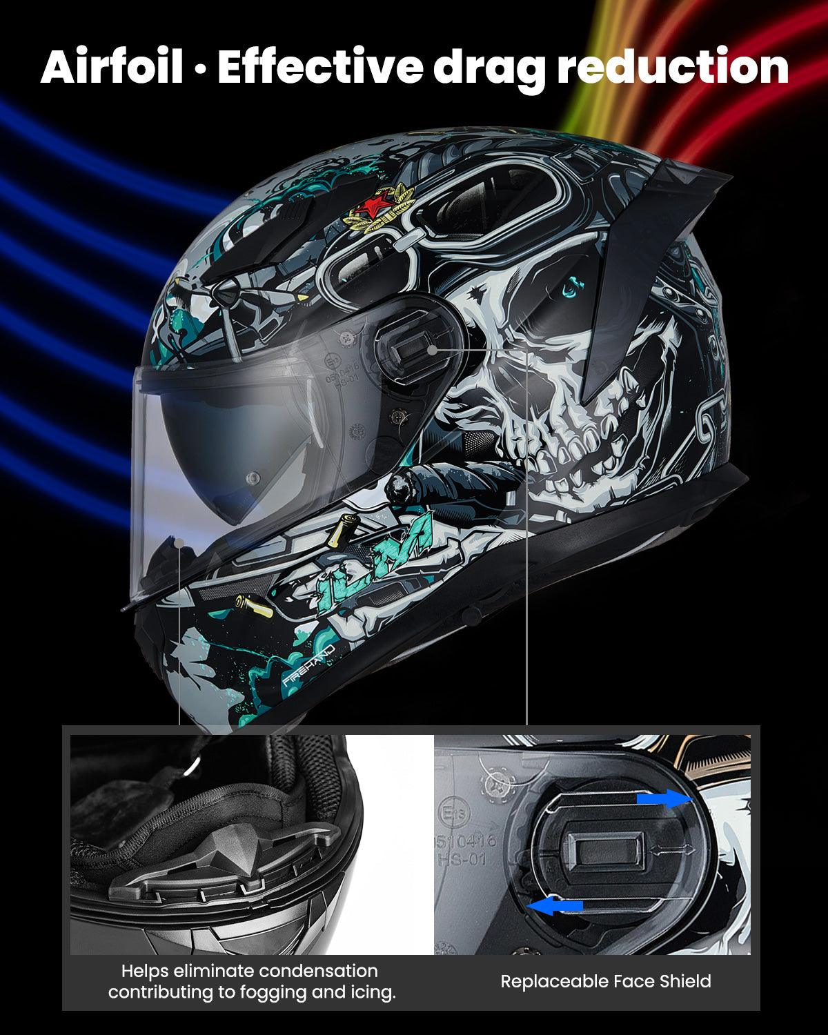 ILM Full Face MIPS Motorcycle Helmet | 129M