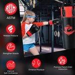 Kids Hanging Punching Bag Set with Punching Gloves Black | 11 LBS