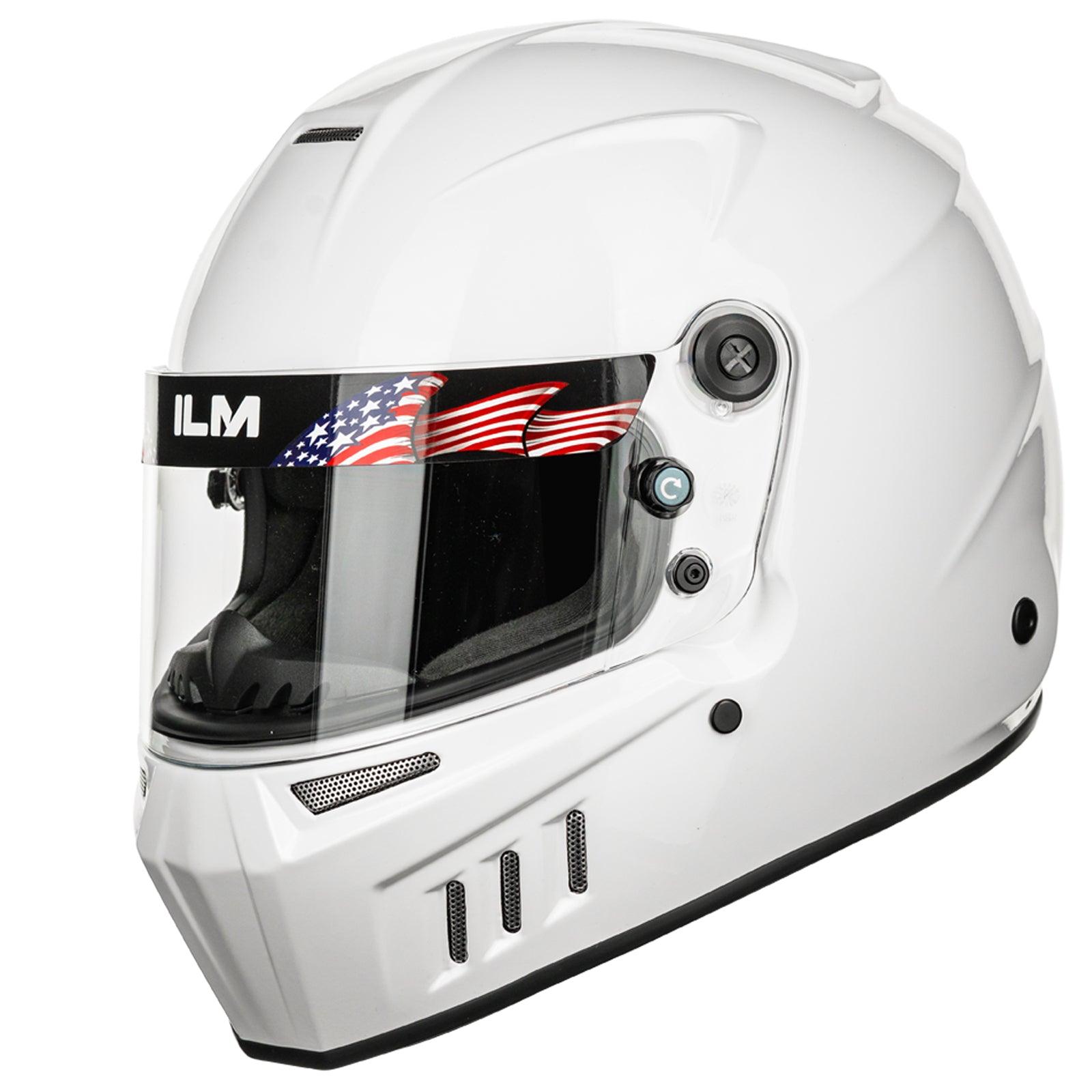 ILM Snell SA2020 Approved Auto Racing Lightweight Fiberglass Full Face Helmets | Model 890