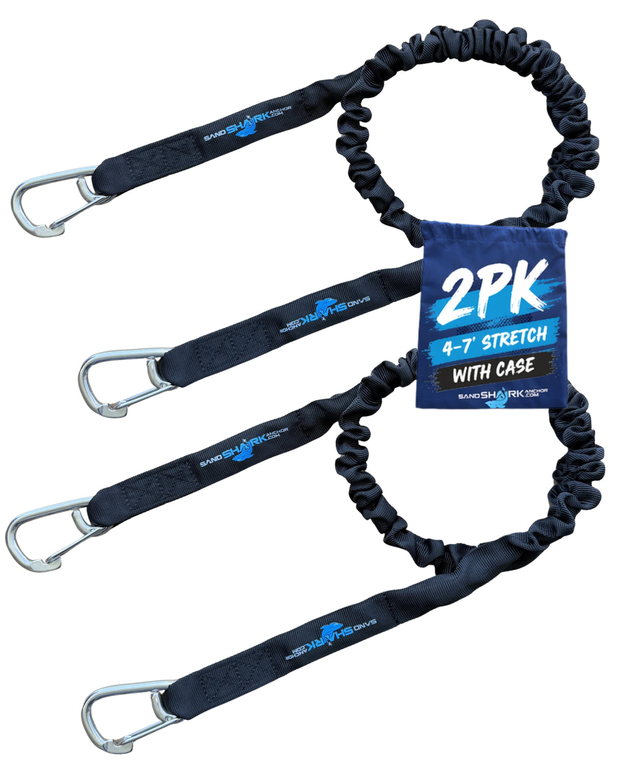 Premium Flat Bungee Line | Stretches 4-7' (2PK)