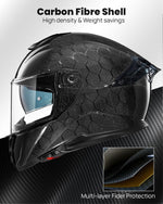 ILM Full Face Motorcycle Carbon Fiber Helmet | 861C