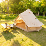 Oxford Bell Tent 9.8’/13.1’ with Stove Jack for Family Camping
