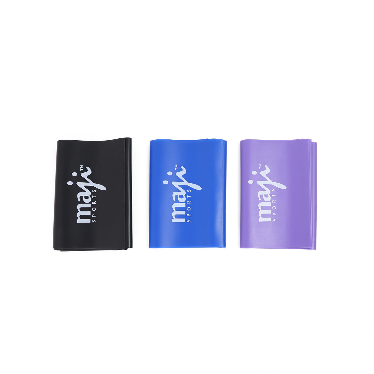 Maji Sports Full Body Exercise & Stretch Bands | Variable Resistance 4-Pack