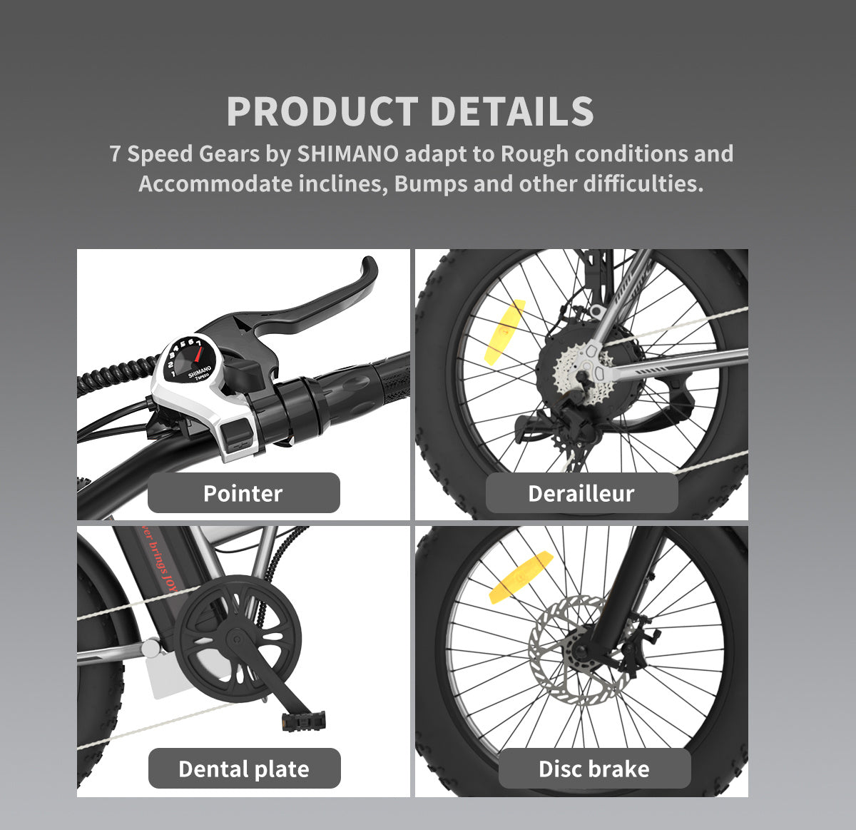 20x4.0" Foldable Fat Tire Electric Bike 48V 12.5AH Extended Range Dual Disc Brakes with Fenders