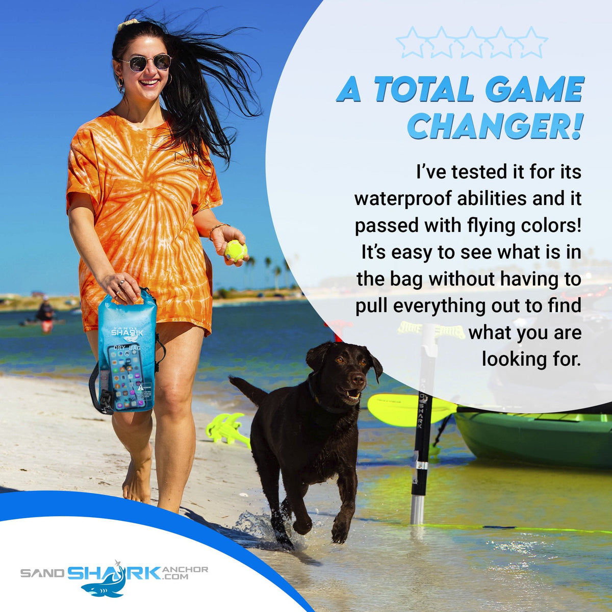 3L Waterproof Dry Bag with Phone Case Inside