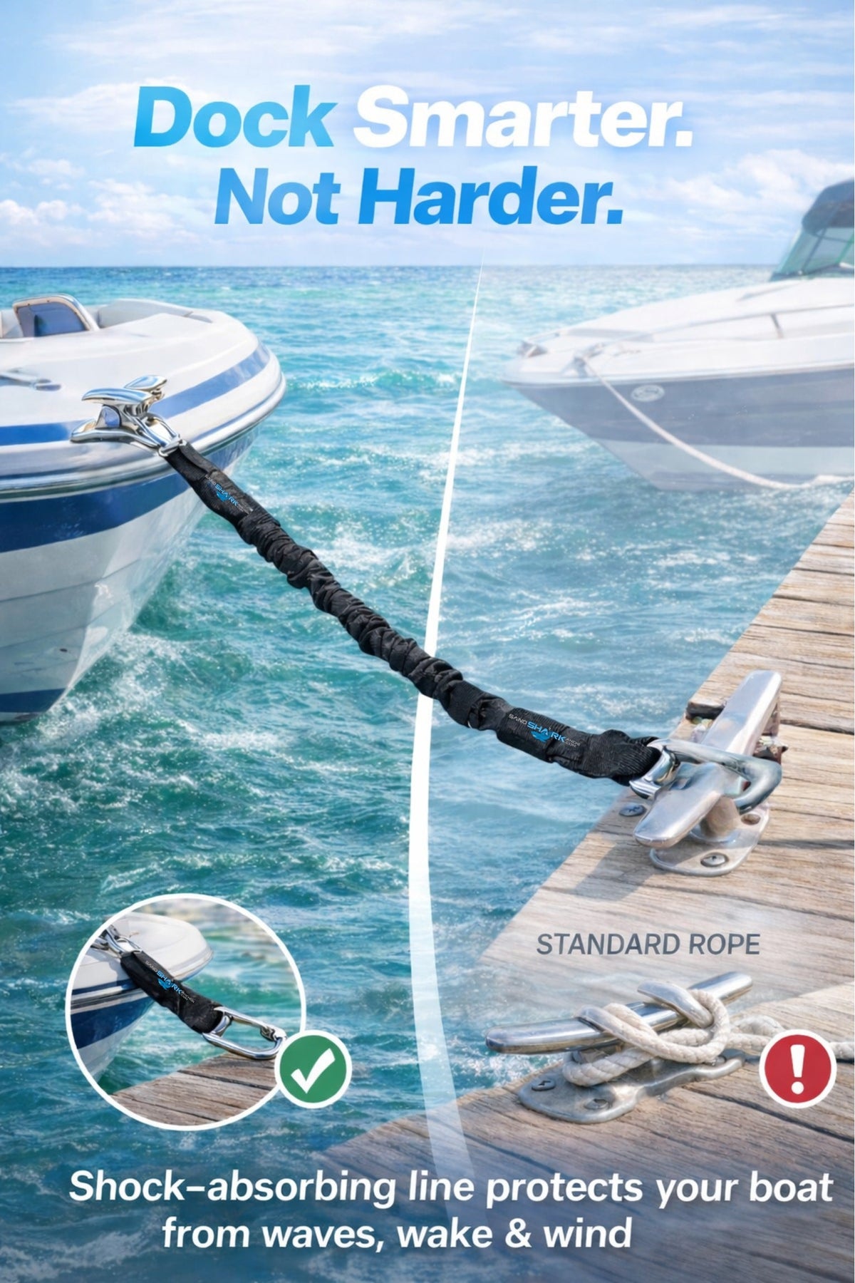 Premium Flat Bungee Line | Stretches 4-7' (2PK)