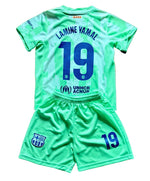 Lamine Yamal Green Kids Barcelona Soccer Jersey Kit