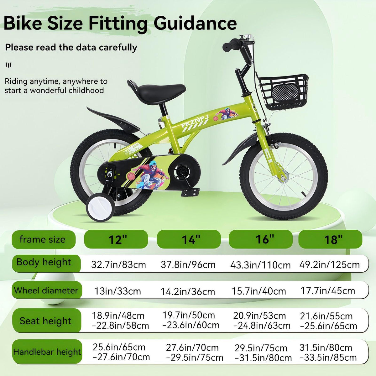 16" Sporty Kids Bike with Training Wheels and Stand Adjustable Saddle | Aged 4-8 Years (Tall Height 41-46")