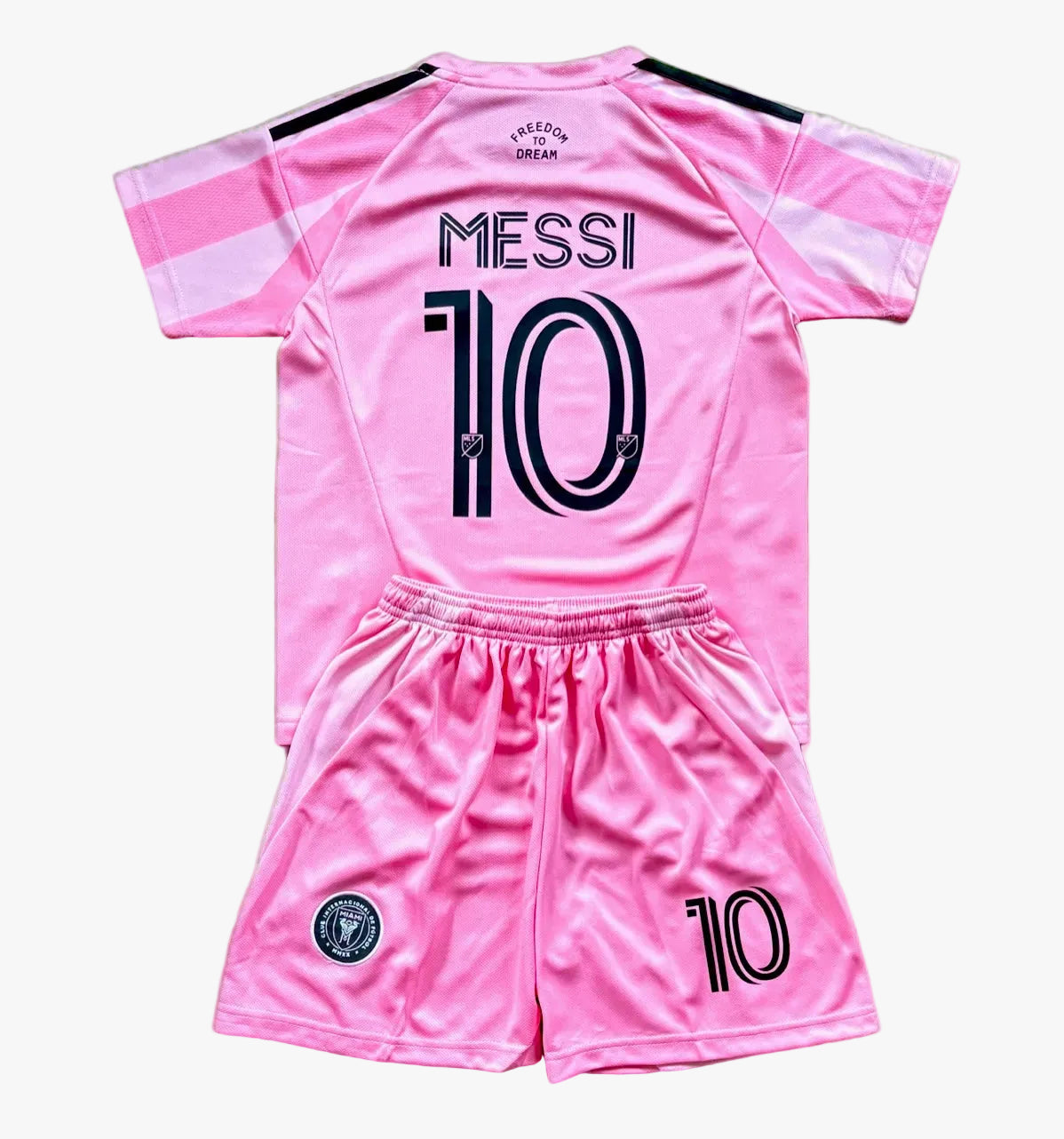 New Pink Lionel Messi Home Kids Soccer Jersey Pink (Set of 2) | Toddler & Youth