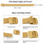 XGear Tactical Adjustable Nylon Belt with Plastic Buckle