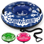 Heavy-Duty Inflatable Snow Tube with Detachable Tow Strap | 42"