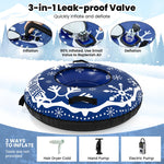 Heavy-Duty Inflatable Snow Tube with Detachable Tow Strap | 42"