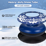 Heavy-Duty Inflatable Snow Tube with Detachable Tow Strap | 42"