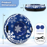 Heavy-Duty Inflatable Snow Tube with Detachable Tow Strap | 42"