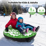 Heavy-Duty Inflatable Snow Tube with Detachable Tow Strap | 42"