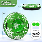 Heavy-Duty Inflatable Snow Tube with Detachable Tow Strap | 42"