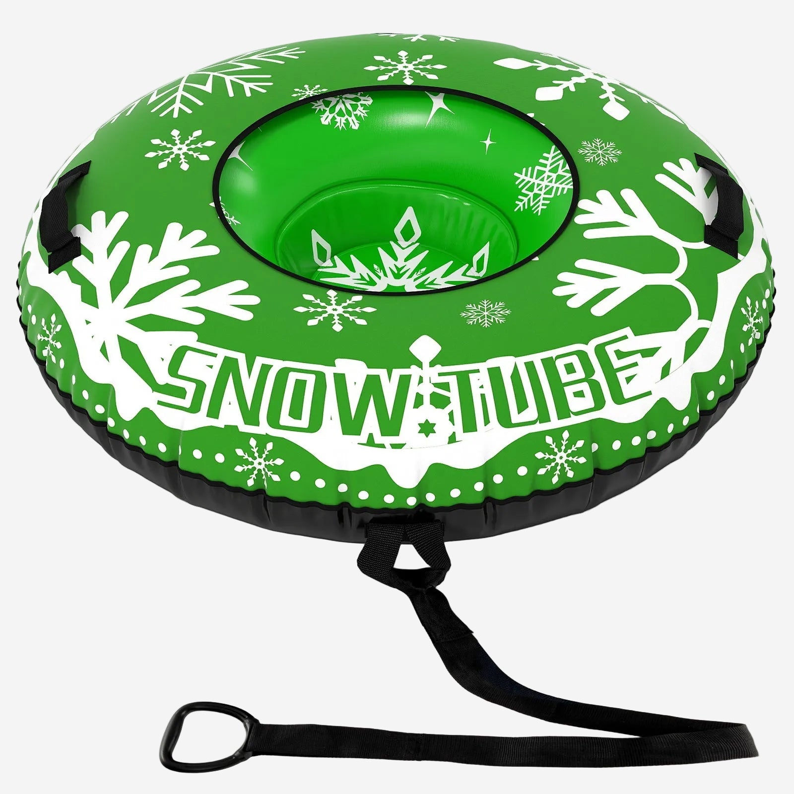 Heavy-Duty Inflatable Snow Tube with Detachable Tow Strap | 42"