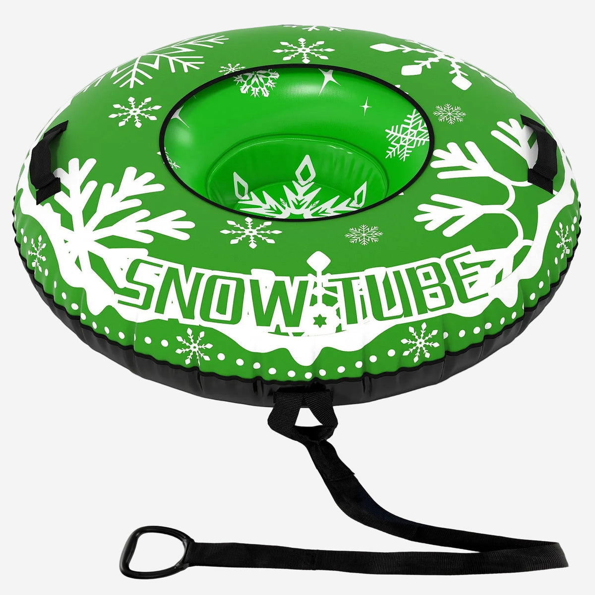 Heavy-Duty Inflatable Snow Tube with Detachable Tow Strap | 42"