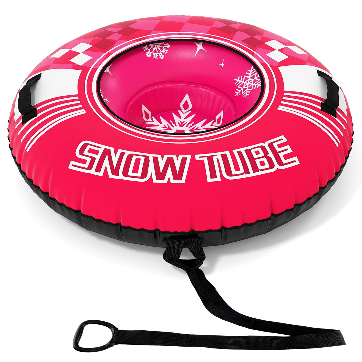 Heavy-Duty Inflatable Snow Tube with Detachable Tow Strap | 42"