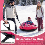 Heavy-Duty Inflatable Snow Tube with Detachable Tow Strap | 42"